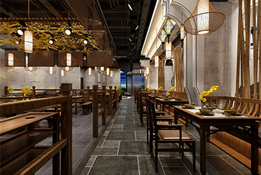 滨江区建德土菜馆装修设计_案例效果图