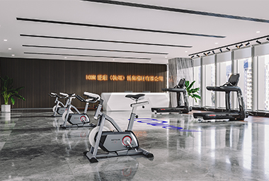 滨江区健身器材公司办公室装修设计_案例效果图