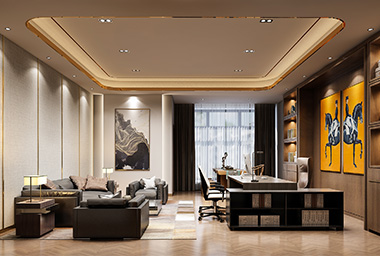 滨江区金融类企业办公室装修设计_案例效果图