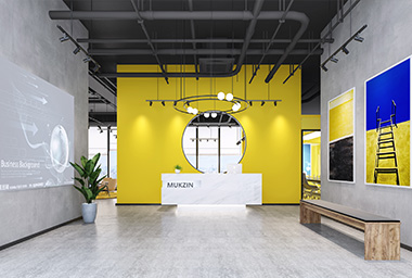 滨江区服装企业办公室装修设计_案例效果图