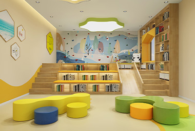 滨江区少儿英语培训机构装修设计_案例效果图