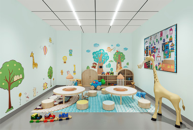 滨江区少儿培训机构装修设计_案例效果图